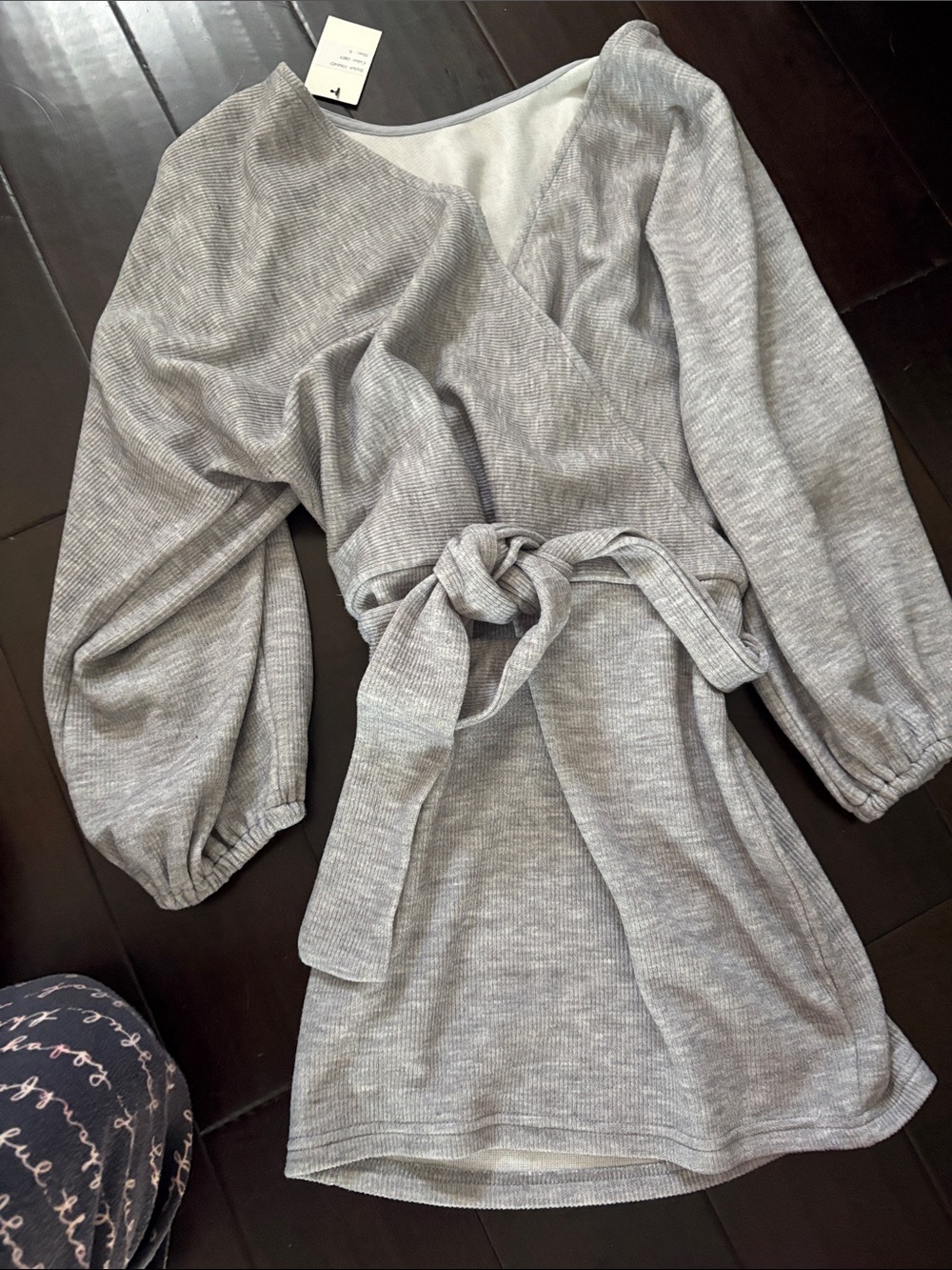 Idem Ditto Grey Ribbed Knit Top - Size S